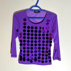 Purple Sequined Shirt